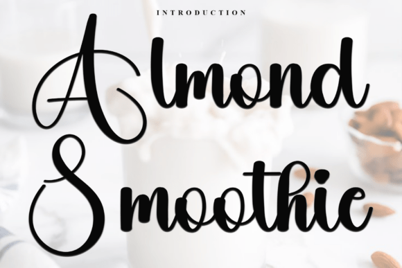 Almond Smoothie Font for Festive Campaigns