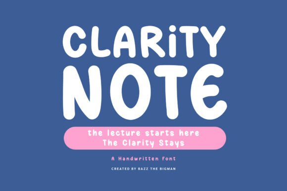 Clarity Note: A Handwritten Font for Web Design