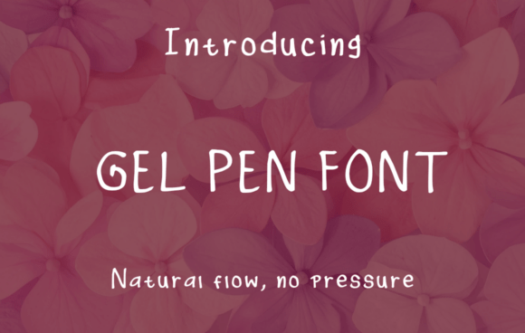 Gel Pen Font for Editorial Design