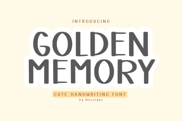 Golden Memory: A Handwritten Font for Warm Editorial Design