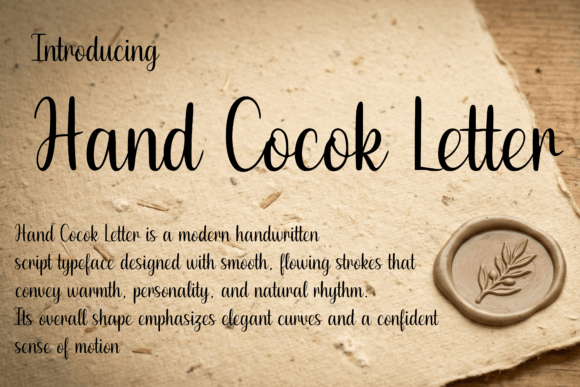 Hand Cocok Letter: A Script Font for Digital Branding
