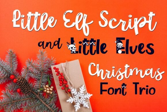 Little Elf Trio Font for Holiday Campaigns