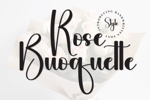 Rose Buoquette Font for Handmade Creations