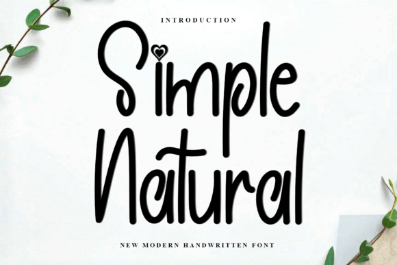 Simple Natural Font for Handmade Creations