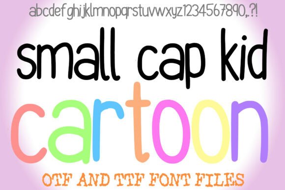 Small Cap Kid Cartoon Font for Handmade Creations
