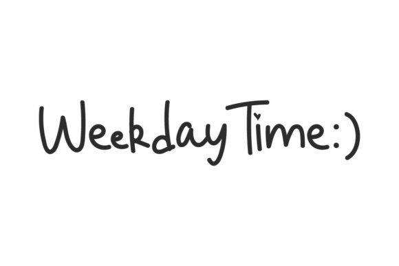 Weekday Time Font for Handmade Creations