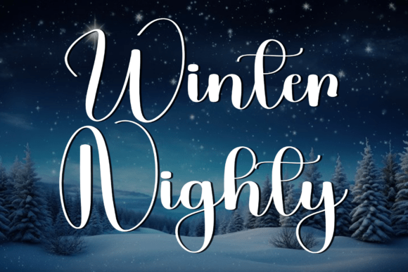 Winter Nighty Font for Festive Web Design